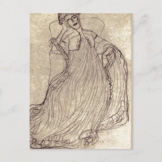 Summiere Klimt, Gustav Studie f?r das Gem?lde Bild Briefkaart (Voorkant)