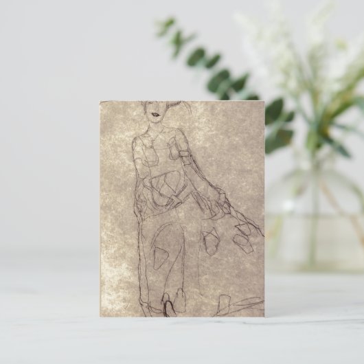 Summiere Klimt, Gustav Studie f?r das Gem?lde Bild Briefkaart (Staand voorkant)