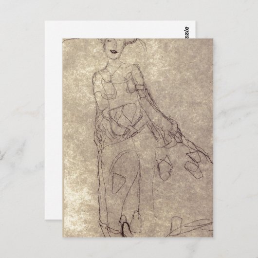 Summiere Klimt, Gustav Studie f?r das Gem?lde Bild Briefkaart (Voorkant / Achterkant)