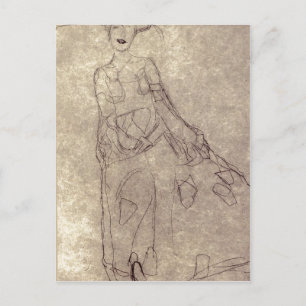 Summiere Klimt, Gustav Studie f?r das Gem?lde Bild Briefkaart