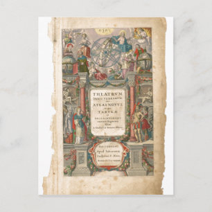 Summiere titelpagina van Theatrum Orbis Terrarum, Briefkaart