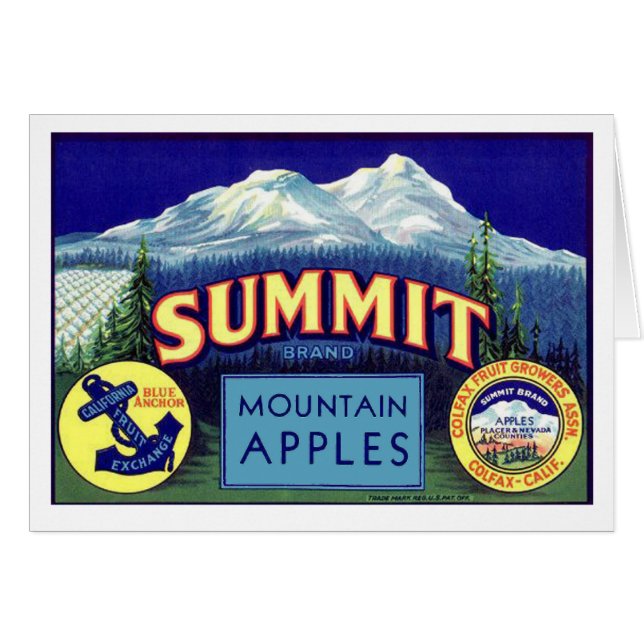 Summit Appels - Oud Fruitkistlabel (Voorkant Horizontaal)
