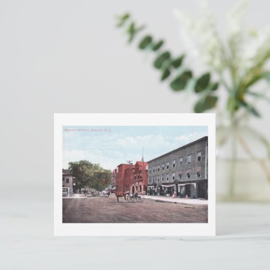 Summit Ave., Summit, NJ  Briefkaart (Staand voorkant)