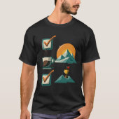 Summit Checklist | Coffee Achievement & Mountain  T-shirt (Voorkant)