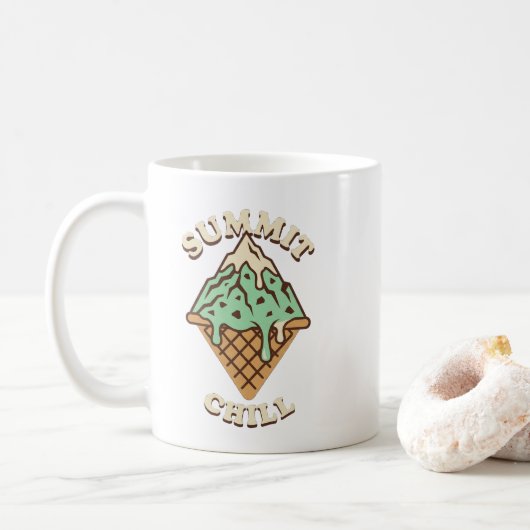 Summit Chill Ijsje Mok| Grappige Pun Koffiemok (Met donut)