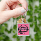 Summit County Colorado roze ski logo sleutelhanger (Hand)