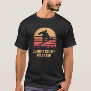 Summit County Colorado Snowboarding  Co 80's T-shirt