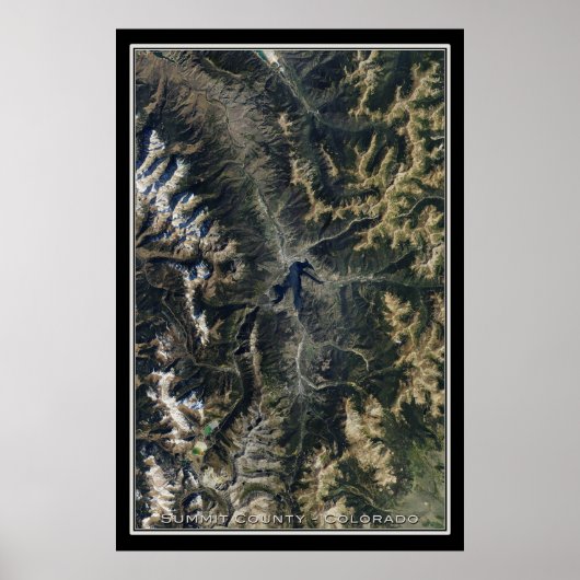 Summit County en Breckenridge Colorado Satellite Poster (Voorkant)