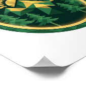 Summit Crest — Geometrische Berg Badge Poster (Hoek)