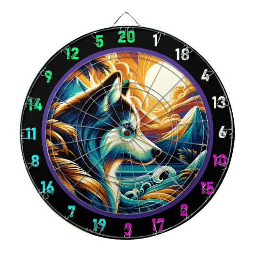 Summit Husky Wilderness Wall accent Dartbord (Voorkant)