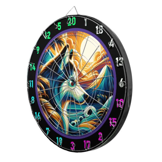 Summit Husky Wilderness Wall accent Dartbord (Voorkant Rechts)