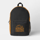 Summit Ignore Complains Hiking orange Backpack Bedrukte Rugzak (Voorkant)