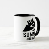 Summit Journey Mountain Climber Design Mok (Voorkant rechts)