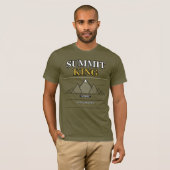 Summit King Mountain Peak Avontuur Minimalistisch  T-shirt (Voorkant volledig)