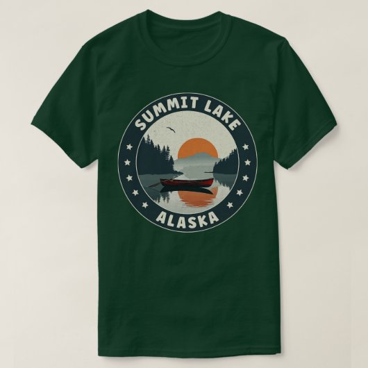 Summit Lake Alaska Sunset T-shirt (Design voorkant)