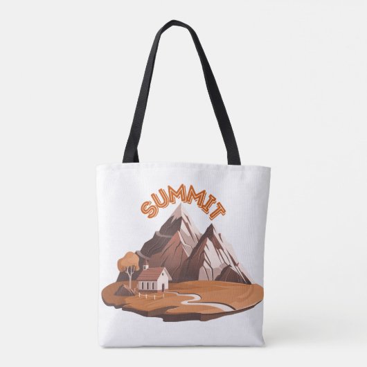 ​Summit Mountain Adventure Nature Lover Drawstring Tote Bag (Achterkant)