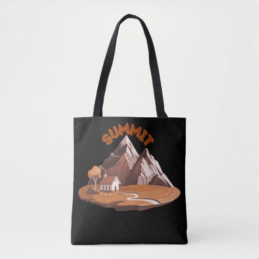 Summit Mountain Adventure Natuurliefhebber Touwzak Tote Bag (Voorkant)