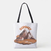 Summit Mountain Adventure Natuurliefhebber Touwzak Tote Bag (Achterkant)