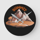 ​Summit Mountain Adventure Round Wall Clock Ronde Klok (Voorkant)