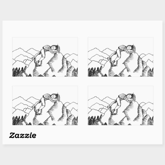 Summit of Love Sticker - Zwart-wit (Vel)