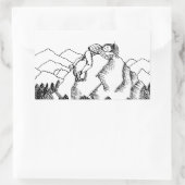 Summit of Love Sticker - Zwart-wit (Tas)