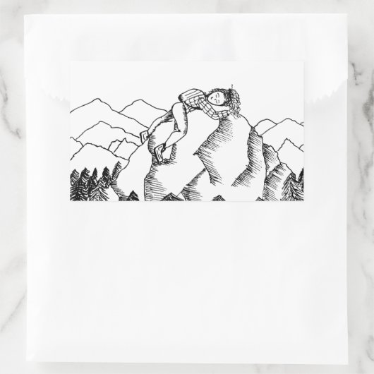 Summit of Love Sticker - Zwart-wit (Tas)