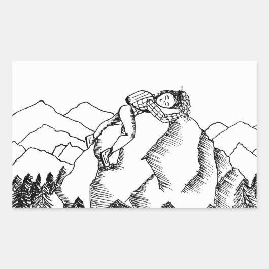 Summit of Love Sticker - Zwart-wit (Voorkant)