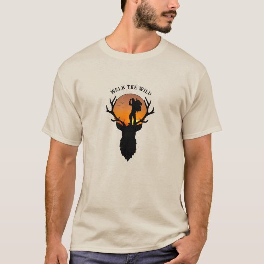 Summit Seeker Walk the Wild Hiking Mannen T-shirt (Voorkant)