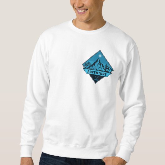 Summit Serenity: Avontuur wacht op sweatshirt (Voorkant)
