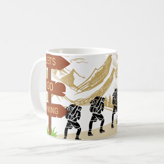 Summit Sipper Adventure Awaits with Our Hiking Mug Koffiemok (Voorkant links)