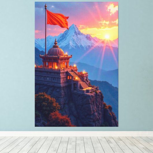Summit Temple Canvas Afdruk (Insitu (Houten vloer))