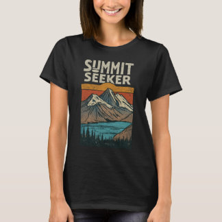 Summit Zoeker Retro 70s Bergen Natuurliefhebber T-shirt