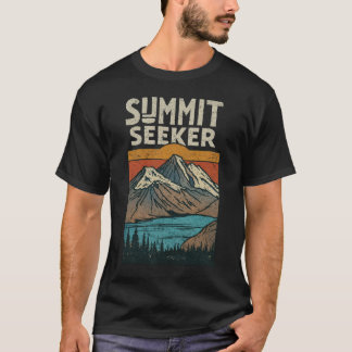 Summit Zoeker Retro 70s Bergen Natuurliefhebber T-shirt