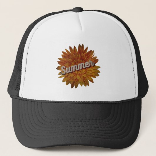 SUMMMER VINTAGE SUNFLOWER TRUCKER PET (Voorkant)