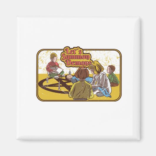 Summon Demons Retro  Horror Magneet (Voorkant)
