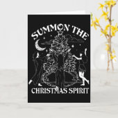 Summon The Christmas Srit - Spread Holiday Magic Kaart (Gele Bloem)