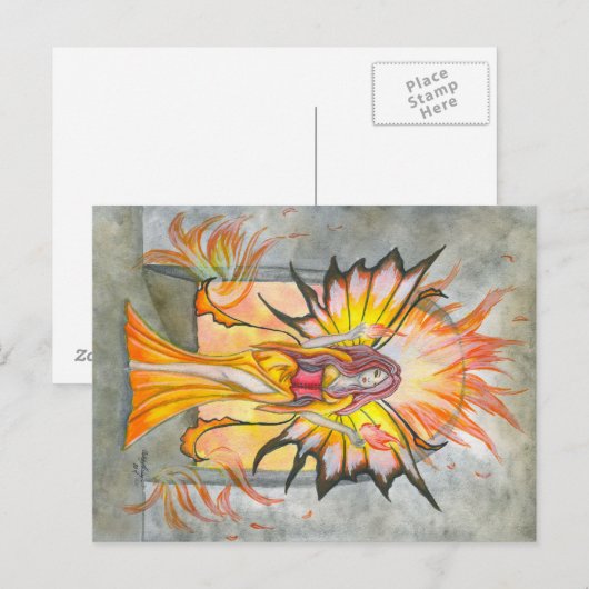 Summoning Fire Fairy Postcard Briefkaart (Voorkant / Achterkant)