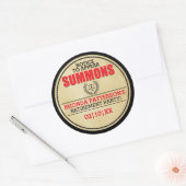 Summons Pensioen Partij Envelope Seal Ronde Sticker (Envelop)
