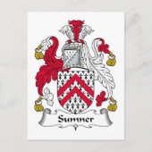 Sumner Family Crest Briefkaart (Voorkant)