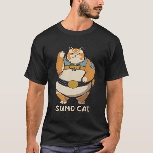 Sumo Cat Kat Wrestler T-shirt (Voorkant)