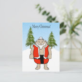 Sumo Kerstman Kerstmis Briefkaart (Staand voorkant)