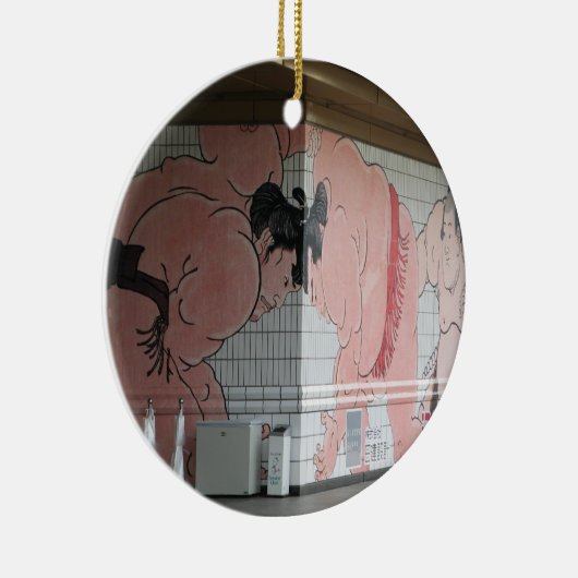 Sumo Mural Wall Art Keramisch Ornament (Rechts)