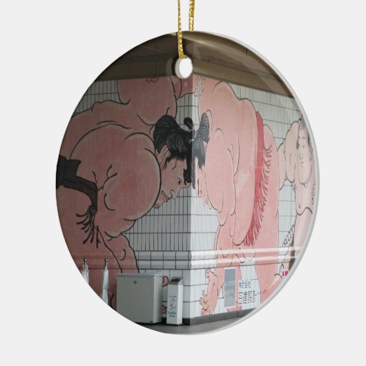 Sumo Mural Wall Art Keramisch Ornament (Links)