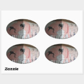 Sumo Mural Wall Art Ovale Sticker (Vel)