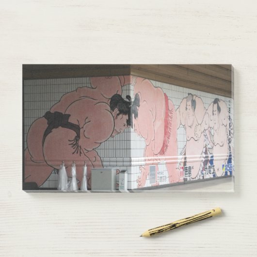 Sumo Mural Wall Art Post-it® Notes (Op bureau)