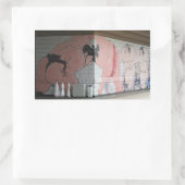 Sumo Mural Wall Art Rechthoekige Sticker (Tas)