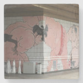 Sumo Mural Wall Art Stenen Onderzetter (Voorkant)
