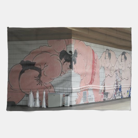 Sumo Mural Wall Art Theedoek (Horizontaal)