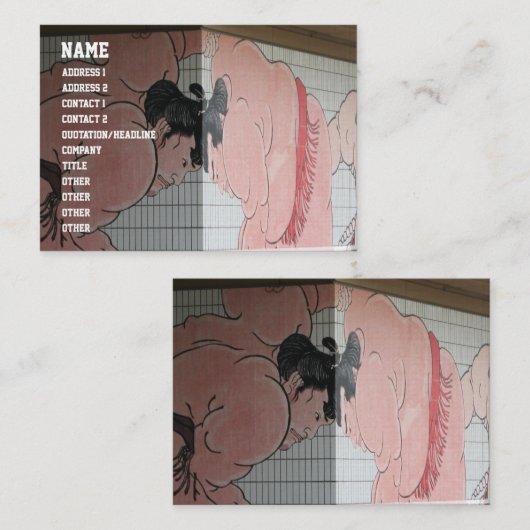 Sumo Mural Wall Art Visitekaartje (Voorkant / Achterkant)