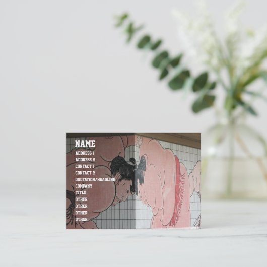 Sumo Mural Wall Art Visitekaartje (Staand voorkant)